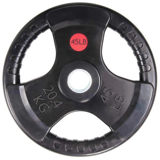 BalanceFrom Rubber Coated Cast Cast Iron Plate Weight Plate for Strength Training and Weightlifting Olympic 45-Pound Single