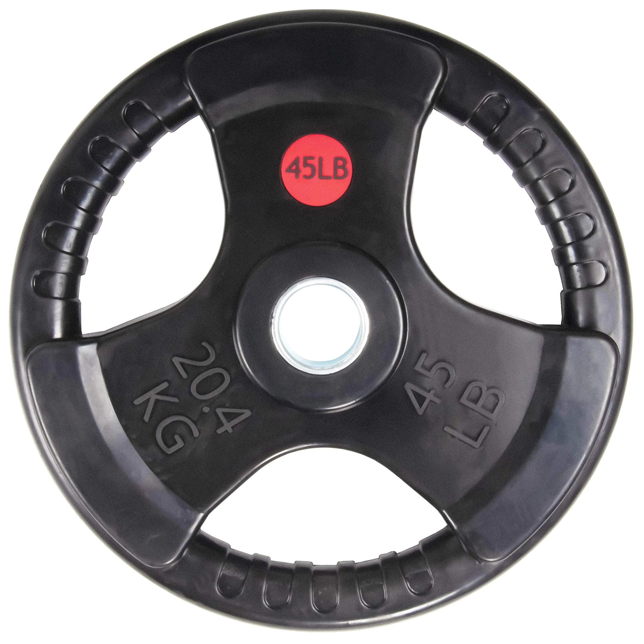 BalanceFrom Rubber Coated Cast Cast Iron Plate Weight Plate for Strength Training and Weightlifting Olympic 45-Pound Single