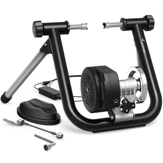 Sportneer Bike Trainer: Smart Stationary Bike Stand with Bluetooth 4.0 & ANT+ Connection - Bike Trainer Stand for 26-29" & 700C Wheels - Smart Bike Trainer Stand for Indoor Riding Foldable Storage